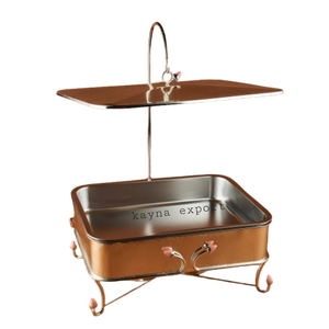 Luxury Wedding <b>Buffet</b> Displays Food <b>Warmer</b> Dish Stainless Steel Metal Hammered Design Wooden Handle Hanging Lid White 4L - Product Image 5