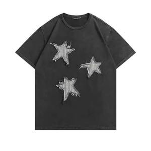 เสื้อยืดผู้ชายทรงสลิมฟิต ผ้าคอตตอนถักเนื้อหนัก 220 กรัม คุณภาพสูง 100% ซักกรด สไตล์วินเทจ ซักหิน แห้งเร็ว แบบสั่งทำพิเศษ - Product Image 1