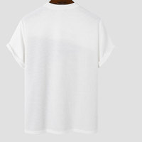 T-shirt en coton 100% pour homme, col rond, manches courtes, couleur unie, coupe classique, style décontracté