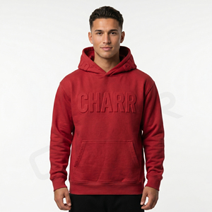 2026 Streetwear High Quality Heavy Weight <b>3D</b> Embossed <b>Hoodies</b> Custom logo Unisex Oversized Drop Shoulder Hoodie for Men - Product Image 6