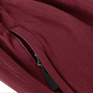 Pantalones Cortos Deportivos Casuales para Hombre, Ecológicos, de Lona, Color Sólido, Secado Rápido, Borgoña/Rojo, Cintura Elástica, con Bolsillos - Product Image 6