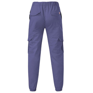 Pantalon cargo jogger pour homme, couleur unie, écologique, léger, délavé, taille élastique avec cordon de serrage, style streetwear décontracté, bleu, taille complète - Product Image 6