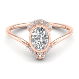 REYES, Anillos de Compromiso de Oro Sólido de 14K y 18K con Corte Ovalado y Moissanita de 0.81 Quilates para Mujer, Certificados por GRA, Joyería Fina - Product Image 5