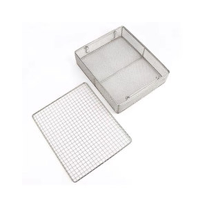 Storage Autoclave Container Stainless Steel Wire <b>Mesh</b> Tray <b>Basket</b> For Cleaning Washing Sterilization Medical Surgical - Product Image 1