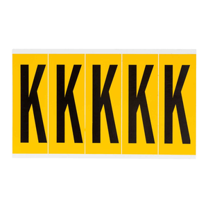 Étiquettes d'identification d'équipement extérieur Brady 3.875 en noir sur fond jaune - Product Image 1