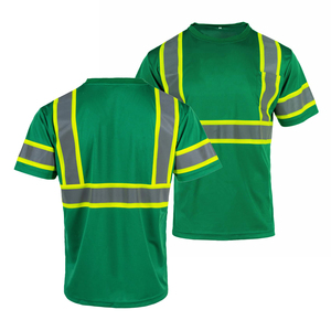 เสื้อยืดสะท้อนแสง Hi Vis สำหรับผู้ชาย เสื้อทำงานเพื่อความปลอดภัยที่มองเห็นได้ชัดเจน น้ำหนักเบา ระบายอากาศได้ดี เหมาะสำหรับงานก่อสร้างและงานจราจร - Product Image 2