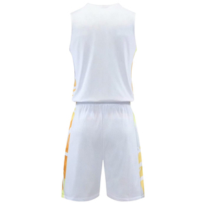 ชุดกางเกงบาสเก็ตบอลแบบกลับด้านได้พร้อมปักโลโก้ทีม ชื่อ หมายเลข และลายปักแบบ Sublimation 100% - Product Image 5