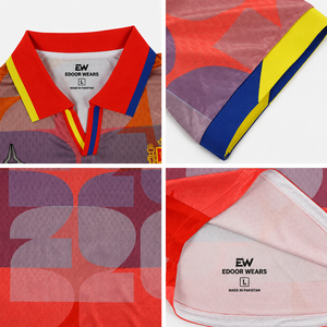 เสื้อฟุตบอลผู้ชายสไตล์เรโทร เสื้อโปโลลายทาง เสื้อยืดวินเทจคลาสสิค เสื้อฟุตบอลย้อนยุค - Product Image 4