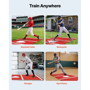 Tappetino da Allenamento per Baseball e Softball 10x3,8 ft, Attrezzatura per Pratica di Battuta, Tappeto per Home Plate, Materassino per Allenamento Domestico - Product Image 6