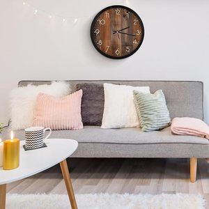 Natural Wooden <b>Wall</b> <b>Clock</b> Budget Friendly Stylish Home Decor <b>Clock</b> for Living Room <b>Bedroom</b> and Office Use - Product Image 3