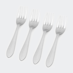 Ensemble de fourchettes en acier inoxydable, fourchettes à dessert et à légumes, finition miroir, design classique, au meilleur prix - Product Image 1