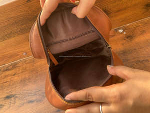 Handmade <b>Tooled</b> <b>Leather</b> Mini Backpack for Women's Western Floral Genuine Cowhide <b>Leather</b> Travel Backpacks with Crossbody Purse - Product Image 4