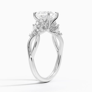 BOJ <b>Ring</b> 083 Princess Cut 925 <b>Silver</b> Flower Cluster <b>Solitaire</b> Diamond <b>Ring</b> 2ct D Color VVS1 Moissanite GRA Certified Low Price - Product Image 2