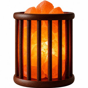 Lámpara de Sal Decorativa del Himalaya, Cristal Natural Tallado, Alta Calidad, Grado A+, Iluminación Cálida - Product Image 1