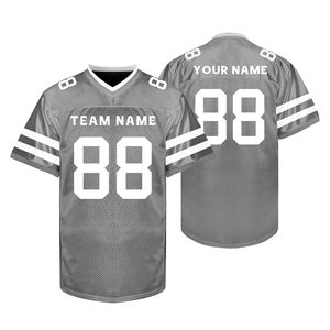 OEM American Football Jersey Polyester <b>Mesh</b> Dazzle Embroidery Custom Logo V Neck Quick Dry Durable Professional Uniform - Product Image 5
