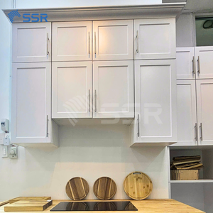 Modernos Gabinetes de Cocina Modulares de Madera Ecológica Blancos RTA, Venta al por Mayor de Fábrica en Vietnam, Listos para Armar - Product Image 5