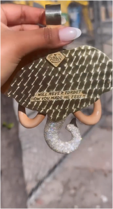 Pendentif Hip Hop Ice Out Éléphant Diamant Personnalisable Rapper Entièrement Sertie Bijoux Hip Hop Moissanite Dessin Animé Argent Sterling 925 - Product Image 5