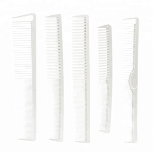 Peine de Peluquería de Fibra de Carbono Blanco, Antiestático, Resistente al Calor, Profesional, para Cortar y Peinar el Cabello - Product Image 3
