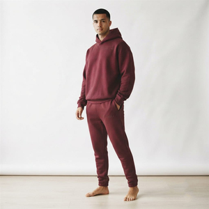 Chándal Informal Transpirable de Alta Calidad para Hombre, con Diseño Estampado, Logotipo Bordado Personalizable, Color Vino - Product Image 6