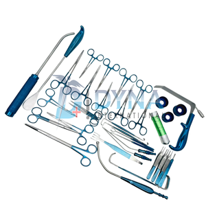 Juego de 32 Piezas de Alta Calidad para Aumento de Senos con Caja de Acero Inoxidable (Recubrimiento Azul), Instrumentos de Cirugía Plástica con Certificación CE - Product Image 3