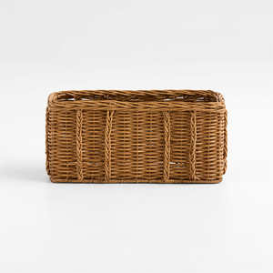 Exquisite <b>Small</b> Rattan Storage <b>Basket</b> Compact Organizer <b>Basket</b> Decorative Storage <b>Basket</b> For Desktop Shelf And Home Organization - Product Image 5