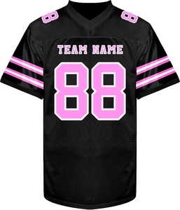 Maillot de football américain personnalisé de haute qualité, imprimé par transfert thermique, respirant, à manches courtes, antibactérien, séchage rapide, 100% coton - Product Image 2