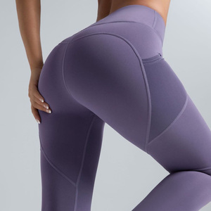 Leggings modernes pour femmes, taille haute, poches latérales, pantalons de yoga, plusieurs couleurs disponibles, vêtements de fitness, tenue de sport, tissu extensible et doux, collants athlétiques - Product Image 1