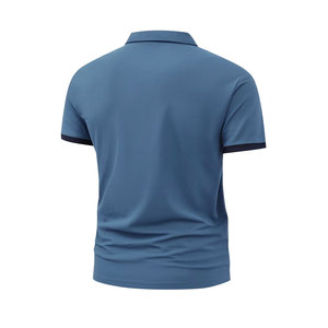 Polo pour homme Solid Trader, coupe ajustée, look élégant, tissu lisse, facile à laver, matière durable, vêtements décontractés et actifs - Product Image 2