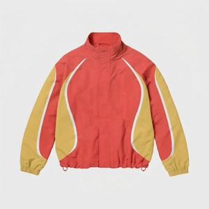 Ensemble survêtement coupe-vent uni en nylon pour homme, veste et pantalon, service d'impression et de broderie de logo personnalisé, faible MOQ - Product Image 2