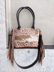 Hand Tooled Carving Leather Fringe Handbag Beautiful Designer Cowhide Gypsy <b>Boho</b> Vintage Handmade Tote <b>Bag</b> Stylish <b>Bags</b> - Product Image 1