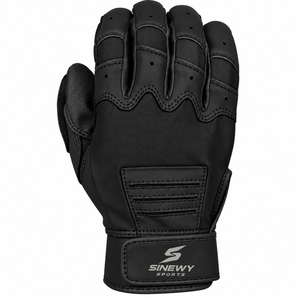 ถุงมือตีเบสบอลหนังสีดำ SINEWY SPORTS แบบสวมได้ทั้งสองมือ ปิดด้วยแถบตีนตุ๊กแก อุปกรณ์ฝึกซ้อมที่ทนทาน - Product Image 5
