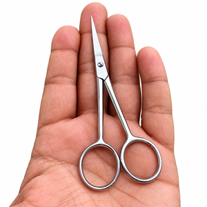 Ciseaux à cuticules en acier inoxydable à lame incurvée ultra-fine, outil de beauté de précision pour les ongles, les sourcils et les cils - Product Image 1