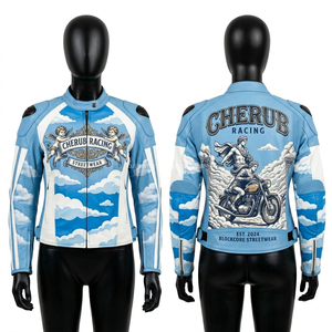 Chaqueta de Cuero Elite para Motociclismo, Personalizada con Bordado en la Espalda, Diseño Gráfico Grande, Ropa de Club de Motociclismo Personalizada, Suministro de Alta Calidad - Product Image 2