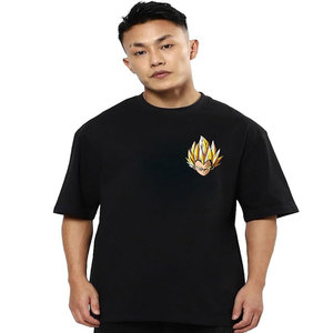Camiseta de gran tamaño lisa de algodón 100% con logotipo 3D de espuma personalizado de peso pesado para hombre para Camiseta con estampado de hojaldre en patrón sólido - Product Image 3