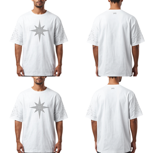 T-shirt surdimensionné pour homme avec strass étoile et boussole, prix de gros, le plus vendu, vêtement décontracté de qualité supérieure - Product Image 2