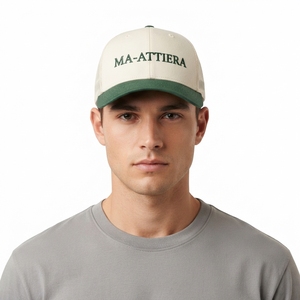 Gorra Trucker Verde Crema para Hombre, Logotipo Bordado Personalizado, Malla Trasera, Cierre a Presión, Ajustable - Product Image 2
