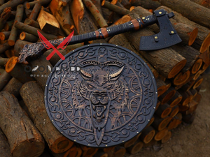 Hacha Hecha a Mano, Hacha de Acero Forjada a Mano con Mango de Madera, Regalo Único para Hombres, Cumpleaños y Aniversarios - Product Image 4