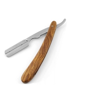 Navaja de Afeitar Profesional Hecha a Mano con Hoja Recta de Acero de Damasco, Herramienta de Afeitado Afilada para Barberos y Hombres - Product Image 5