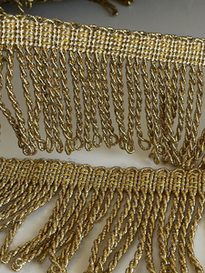 2026 Franges en fil de bouillon doré de qualité supérieure, garniture à pompons pour église, vente en gros à prix abordable, franges en fil de bouillon français personnalisées - Product Image 5