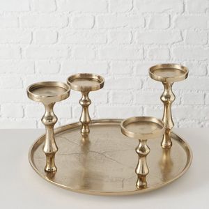 Candélabre en fer à 5 lumières, centre de table de Noël, logo personnalisé, portable, fait main, minimaliste, pour bougies votives - Product Image 2