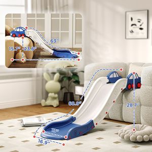 Scivolo Blu Extra Lungo per Bambini, per Letto e Divano, Facile da Montare, Giocattolo - Product Image 3
