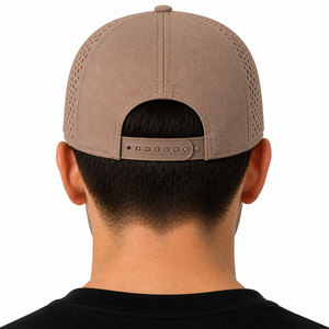 Unique Design Men's Solid Color Mesh <b>Snapback</b> <b>Cap</b> 6-Panel Flat Brim Adjustable Casual Plain Summer Fashion <b>Snapback</b> Hat - Product Image 4