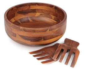 Cuillère en bois avec saladier en bois quantité minimale de commande négociable bas prix meilleur prix qualité supérieure - Product Image 2