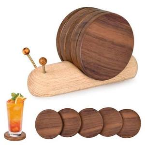 Posavasos de Madera Ecológicos y Sostenibles de Alta Calidad, Personalizables, para Protección de Bebidas en Restaurantes y Hoteles, Color Azul - Product Image 5