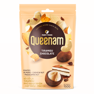 Vietnam Exotic Dragee Chocolate Snacks Candy HALAL OEM/ODM Tiramisu Chocolate Coated Almond Cashew <b>Macadamia</b> <b>Nuts</b> 150G Global - Product Image 1