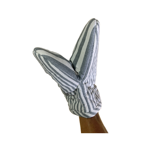 Mini gants de four en coton rayés, doux et respirants de qualité supérieure - Product Image 1