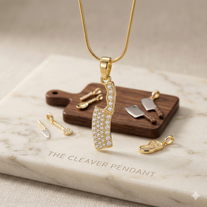 Popular Custom 10k <b>Solid</b> <b>Gold</b> Fine Jewelry Necklaces Kitchen Chef Butcher's Knife Hip hop Natural Diamond Fashionable <b>Pendant</b> - Product Image 6