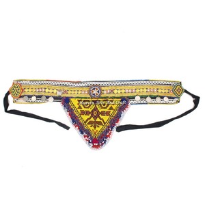 Vintage Belt Belly Dance Bead Afghani Traditional Waist Belt Kuchi Tribal BB081A <b>Old</b> Banjara Real Vintage Handmade Beaded Belts - Product Image 1