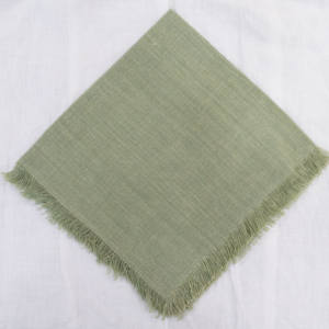 Serviettes de table en lin à franges avec broderie élégante, ensemble de serviettes en lin naturel, écologiques et réutilisables - Product Image 3