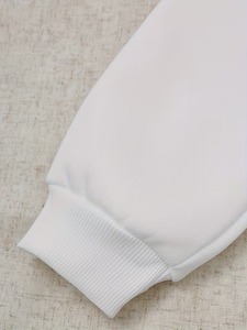 Sweat-shirt à capuche court blanc décontracté pour femme à manches longues avec imprimé cœur et main - Product Image 6